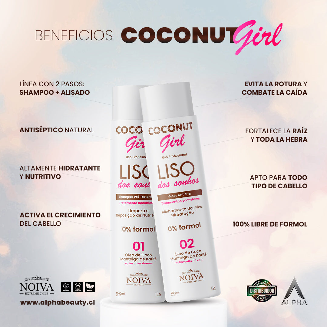 Kit Alisado Coconut Girl 1L (2 Pasos)