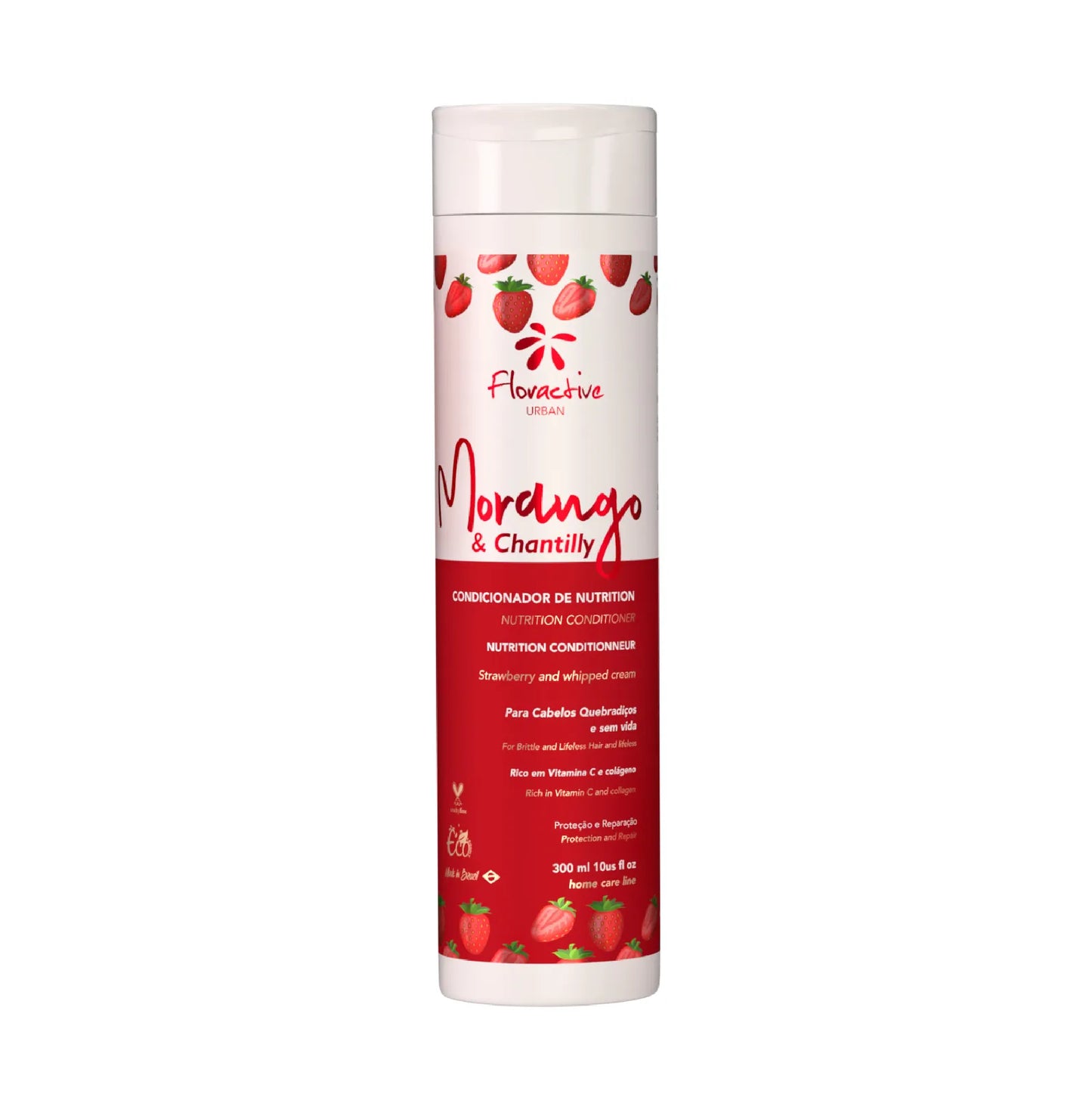Acondicionador Morango (Fresa & Chantilly) para cabellos quebradizos y sin vida 300ml