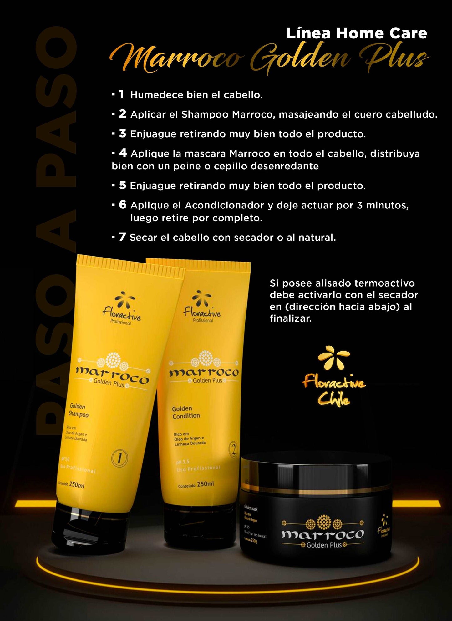 Shampoo Marroco Golden Plus 250ml ó 1000ml