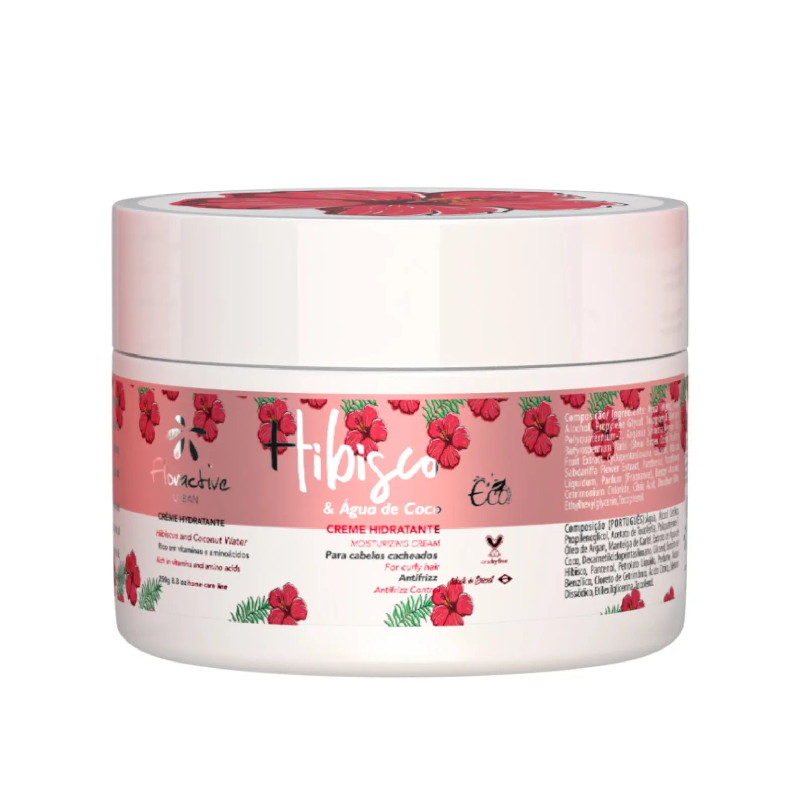 Máscara de Hibisco & Agua de Coco 250gr para cabellos rizados